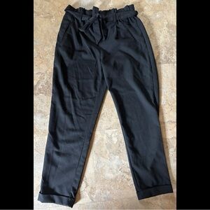 Zara Black Paperbag Waist Pants